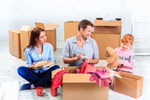 Secure storage facility setting representing storage in Enfield