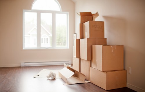 Professional packing services in Enfield preparing boxes for a home move